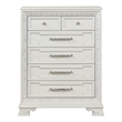 Furniture of America Gelbero Wood Dovetail 6-Drawer Chest in White