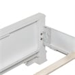 Furniture of America Gelbero White Wood King Bed with Upholstered Headboard