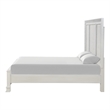 Furniture of America Gelbero Wood Panel Ornate Accent King Bed in White
