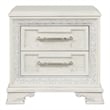 Furniture of America Gelbero White Wood Dovetail 2-Drawer Nightstand with USBs