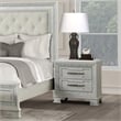 Furniture of America Gelbero White Wood Dovetail 2-Drawer Nightstand with USBs