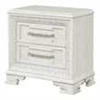 Furniture of America Gelbero White Wood Dovetail 2-Drawer Nightstand with USBs