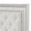 Furniture of America Gelbero White Wood Queen Bed Upholstered Headboard