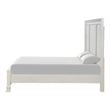 Furniture of America Gelbero Wood Panel Ornate Accent Queen Bed in White