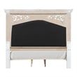 Furniture of America Byrne Wood Tufted Headboard Panel King Bed in White
