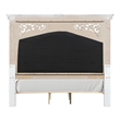 Furniture of America Byrne Wood Tufted Headboard Panel Queen Bed in White