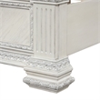 Furniture of America Byrne Wood Tufted Headboard Panel Queen Bed in White