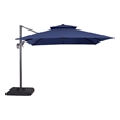 Furniture of America Harrell Polyester 10' Double Top Square Umbrella in Blue