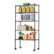 Furniture of America Rex Metal 5-Tier Wire Shelving Rack in Black