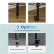Furniture of America Rex Metal 5-Tier Wire Shelving Rack in Black