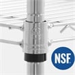Furniture of America Rex Metal 5-Tier Wire Shelving Rack in Chrome