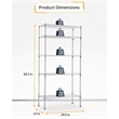 Furniture of America Rex Metal 5-Tier Wire Shelving Rack in Chrome