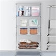 Furniture of America Rex Metal 5-Tier Wire Shelving Rack in Chrome