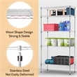 Furniture of America Rex Metal 5-Tier Wire Shelving Rack in Chrome