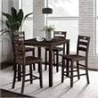 Furniture of America Haarven Wood 5-Piece Counter Dining Table Set in Espresso