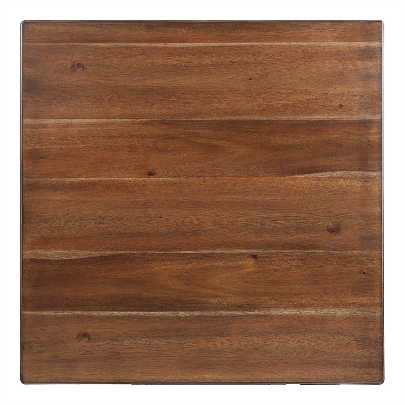 Furniture of America Haarven Wood 5-Piece Counter Dining Table Set in Walnut