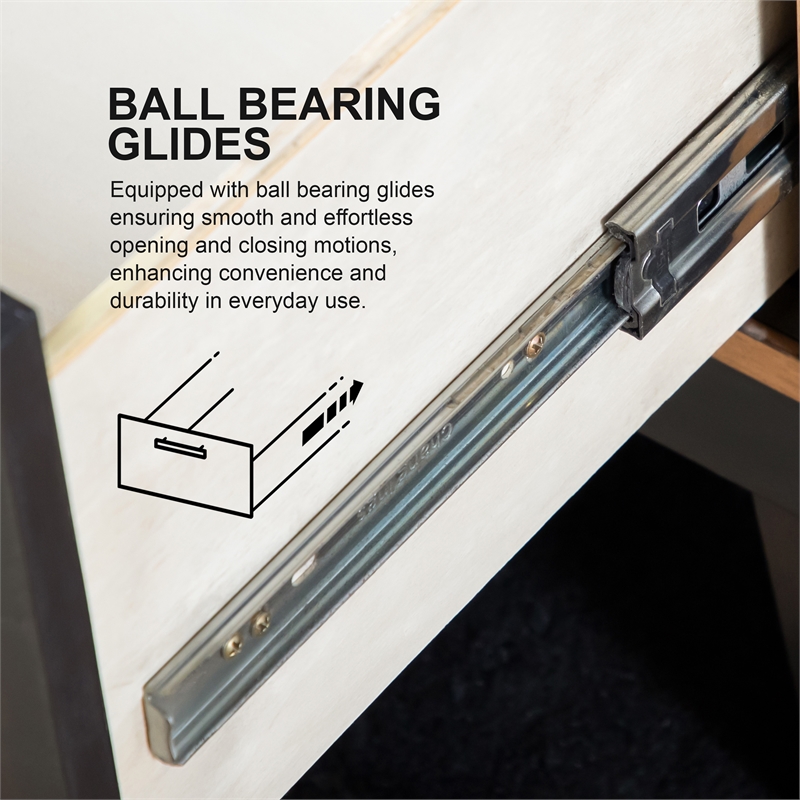 Furniture of America Seabliss Wood Queen 6-Piece Bedroom Set in Black