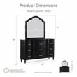Furniture of America Seabliss Wood Queen 6-Piece Bedroom Set in Black