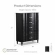 Furniture of America Seabliss Wood Queen 6-Piece Bedroom Set in Black