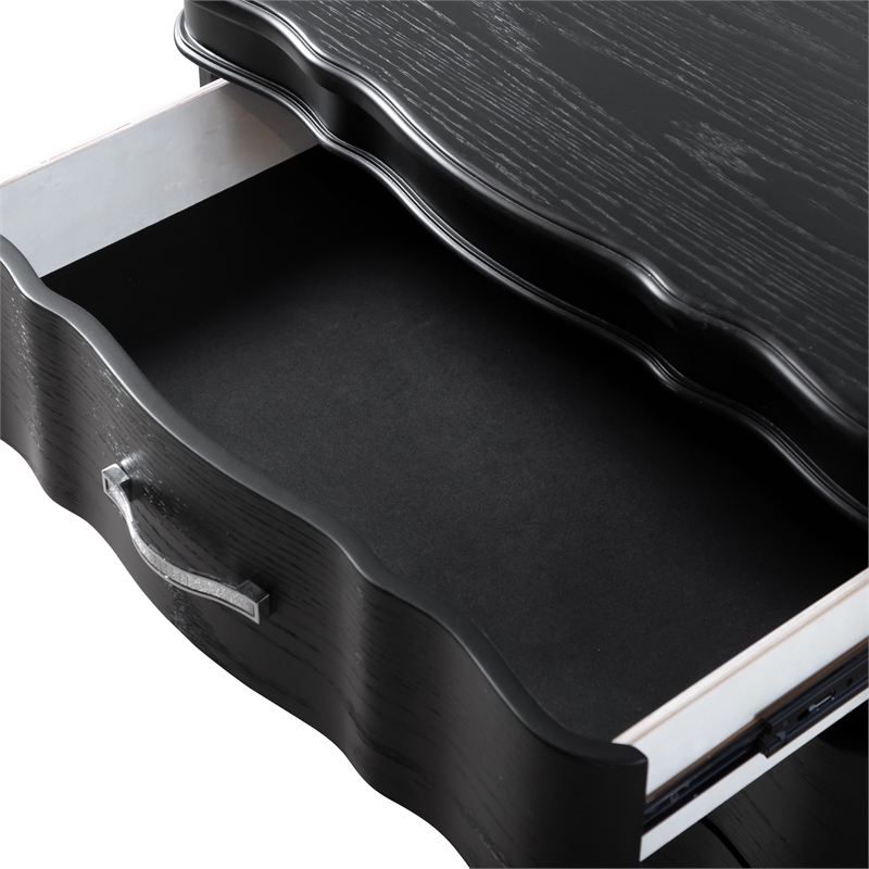 Furniture of America Seabliss Wood King 6-Piece Bedroom Set in Black