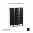 Furniture of America Seabliss Wood King 6-Piece Bedroom Set in Black