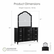 Furniture of America Seabliss Wood King 6-Piece Bedroom Set in Black