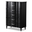 Furniture of America Seabliss Wood King 6-Piece Bedroom Set in Black