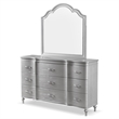 Furniture of America Seabliss Wood Queen 6-Piece Bedroom Set in Silver