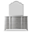 Furniture of America Seabliss Wood Queen 6-Piece Bedroom Set in Silver