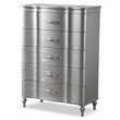 Furniture of America Seabliss Wood Queen 6-Piece Bedroom Set in Silver