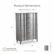 Furniture of America Seabliss Wood King 6-Piece Bedroom Set in Silver