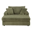 Furniture of America Dresdan Fabric 2-Arm Oversized Chaise in Green