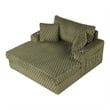 Furniture of America Dresdan Fabric 2-Arm Oversized Chaise in Green