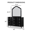 Furniture of America Seabliss Wood Queen 5-Piece Bedroom Set in Black