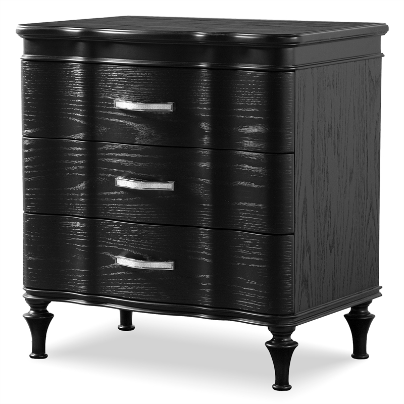 Furniture of America Seabliss Wood Queen 5-Piece Bedroom Set in Black