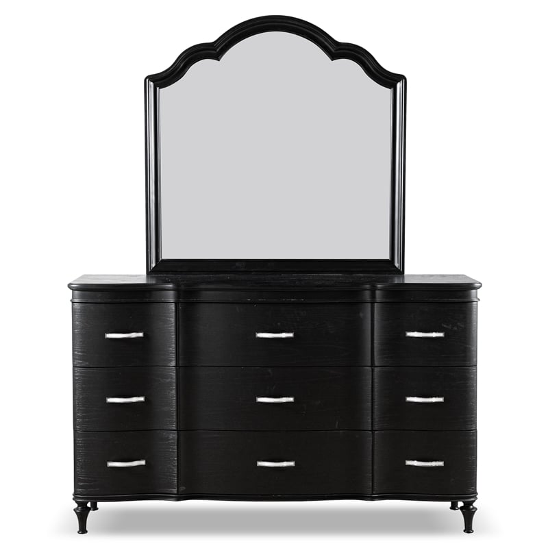 Furniture of America Seabliss Wood King 5-Piece Bedroom Set in Black