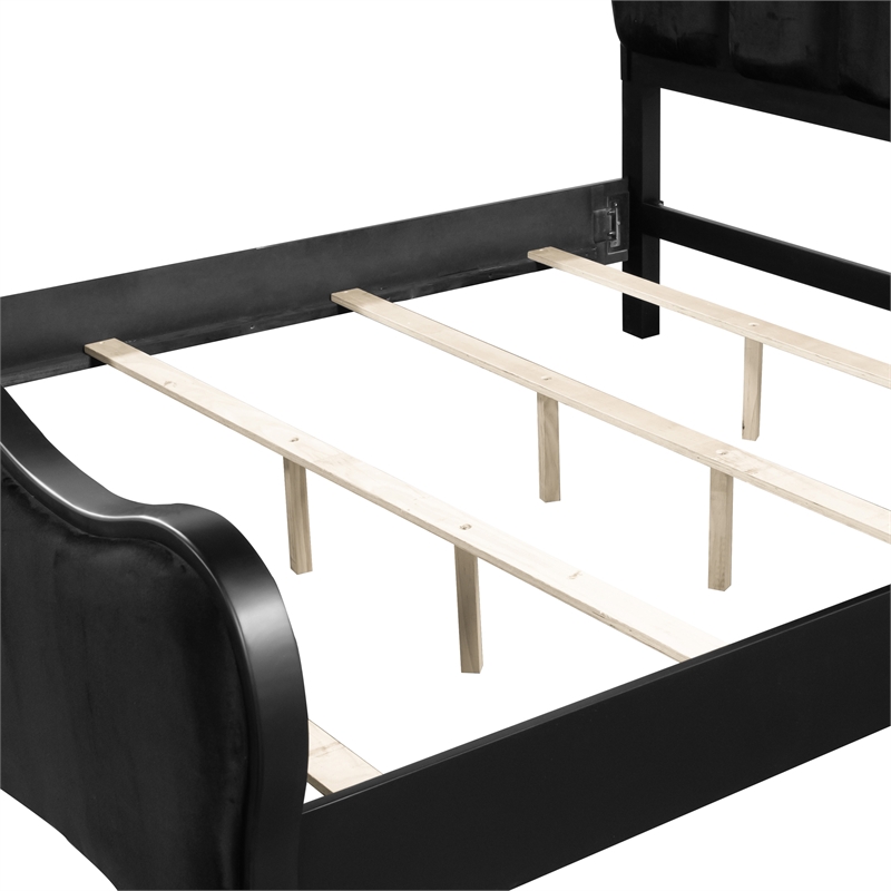 Furniture of America Seabliss Wood King 5-Piece Bedroom Set in Black