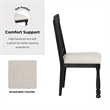 Furniture of America Peregrine Wood 7-Piece Dining Table Set in Black
