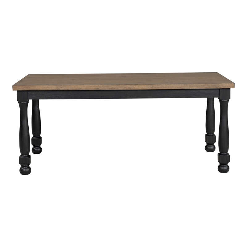 Furniture of America Peregrine Wood 7-Piece Dining Table Set in Black