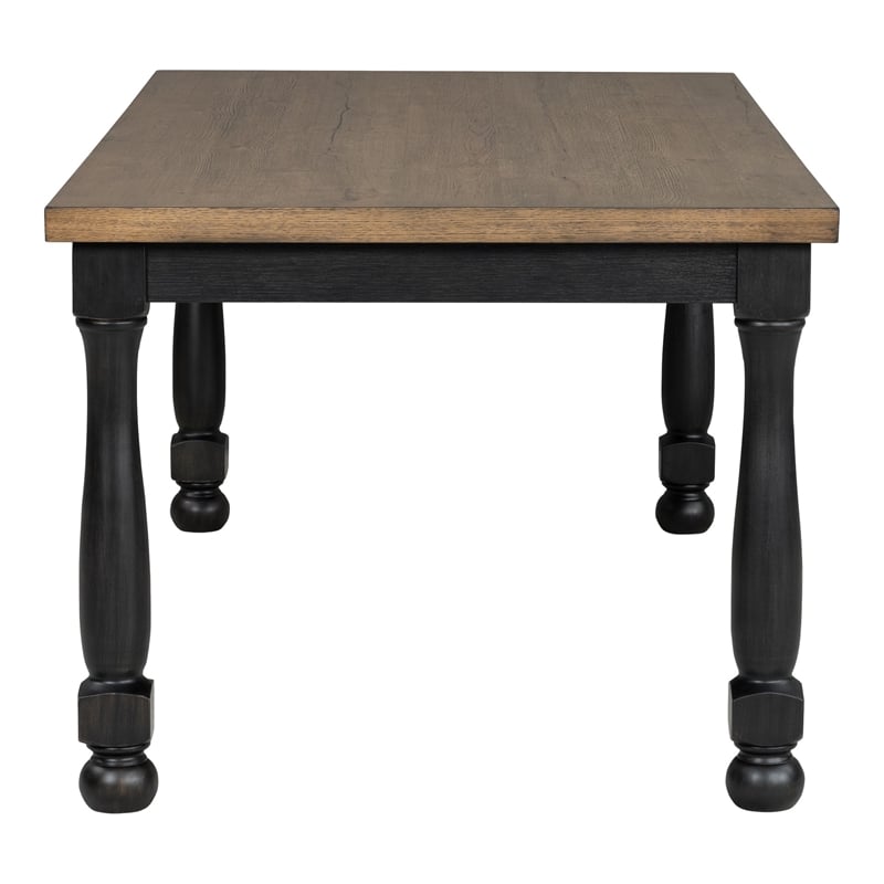 Furniture of America Peregrine Wood 7-Piece Dining Table Set in Black