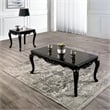 Furniture of America Raya Wood 2-Piece Coffee Table Set in Black
