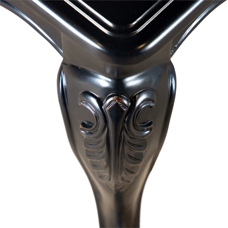 Furniture of America Raya Wood Coffee Table with Cabriole Legs in Black