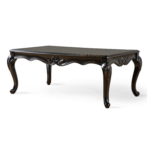 Furniture of America Raya Wood Coffee Table with Cabriole Legs in Black