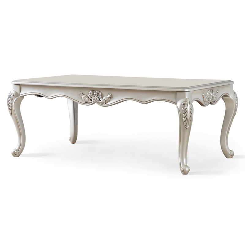 Furniture of America Raya Wood 2-Piece Coffee Table Set in Gold