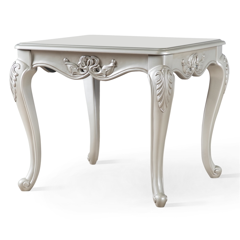 Furniture of America Raya Wood 2-Piece Coffee Table Set in Gold