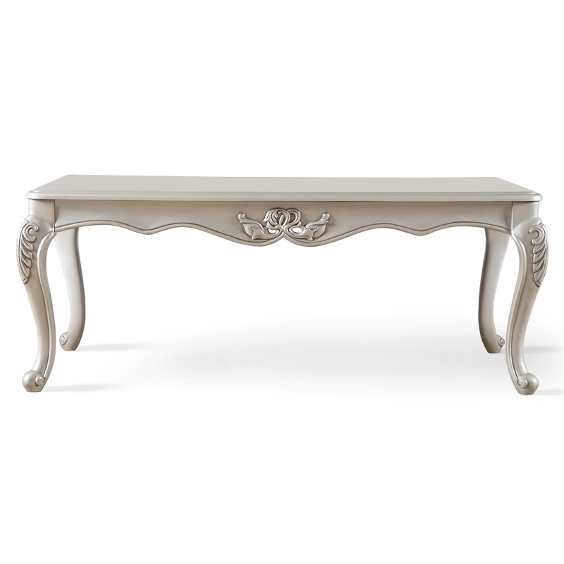 Furniture of America Raya Wood Coffee Table with Cabriole Legs in Gold