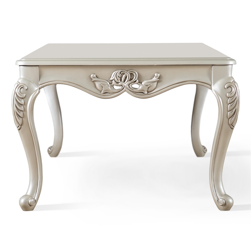 Furniture of America Raya Wood Coffee Table with Cabriole Legs in Gold