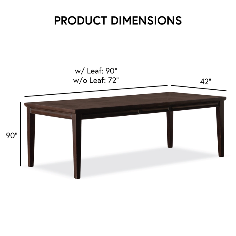 Furniture of America Arvin Wood 5-Piece Extendable Dining Table Set in Espresso