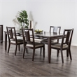 Furniture of America Arvin Wood 5-Piece Extendable Dining Table Set in Espresso