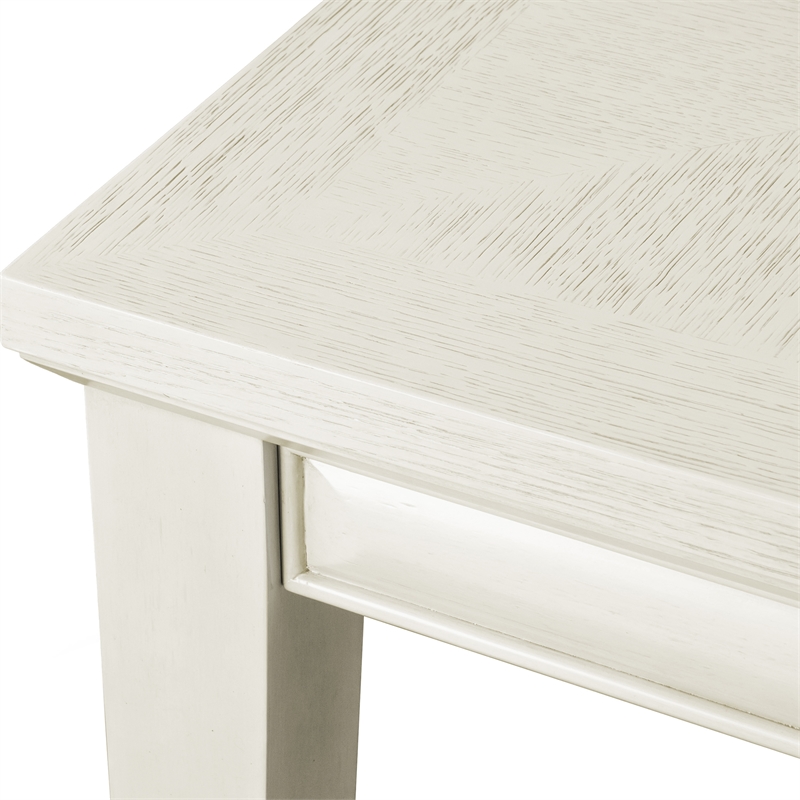 Furniture of America Arvin Wood 5-Piece Extendable Dining Table Set in White